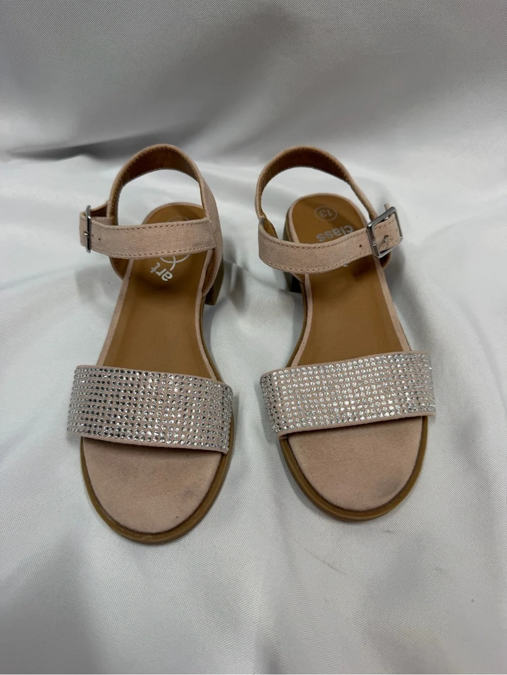 Art Class | Dress Heels Rhinestone Light Pink Sandals Shoes Little Girl Size 13